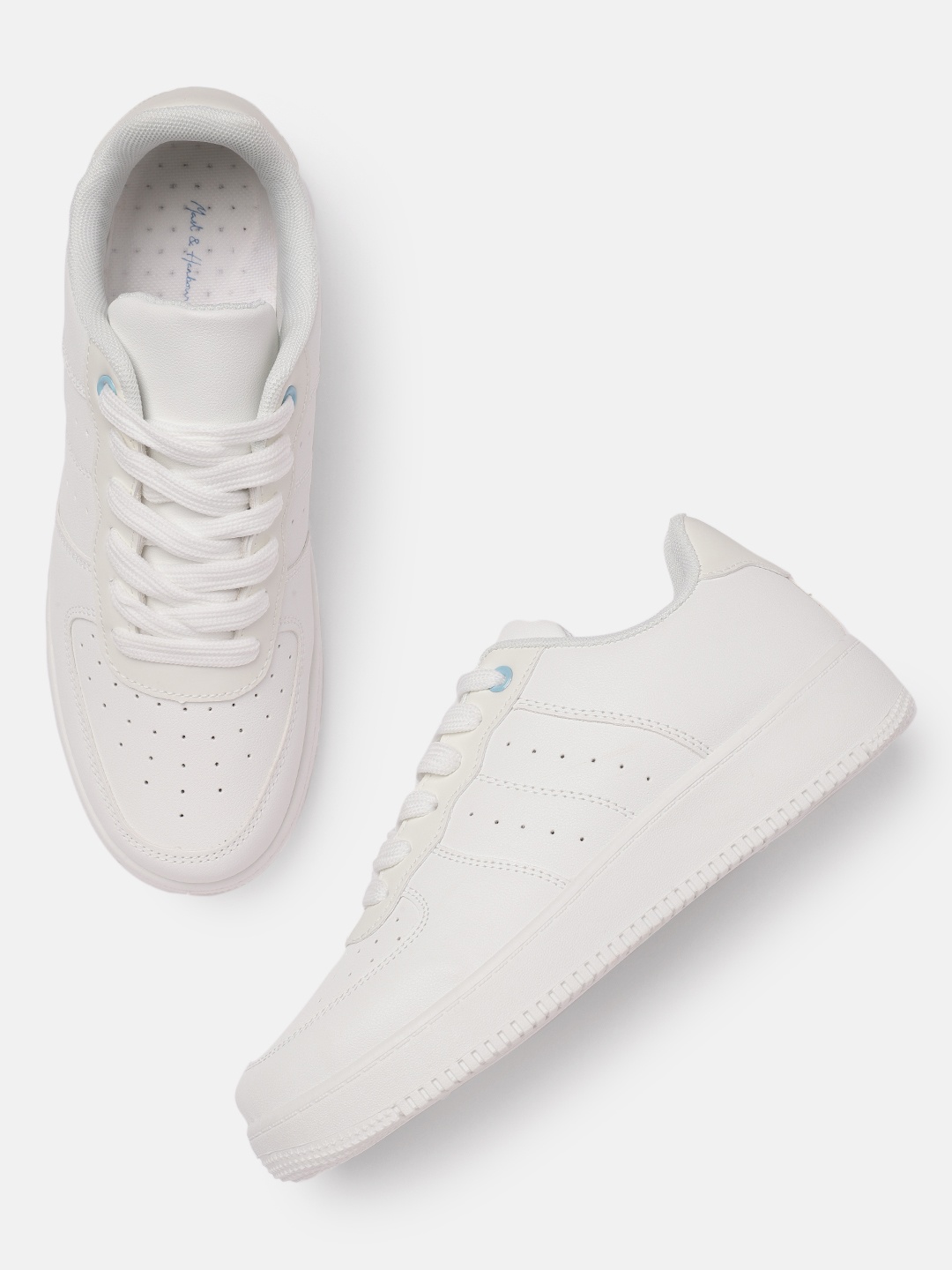 

Mast & Harbour Women White Solid Sneakers