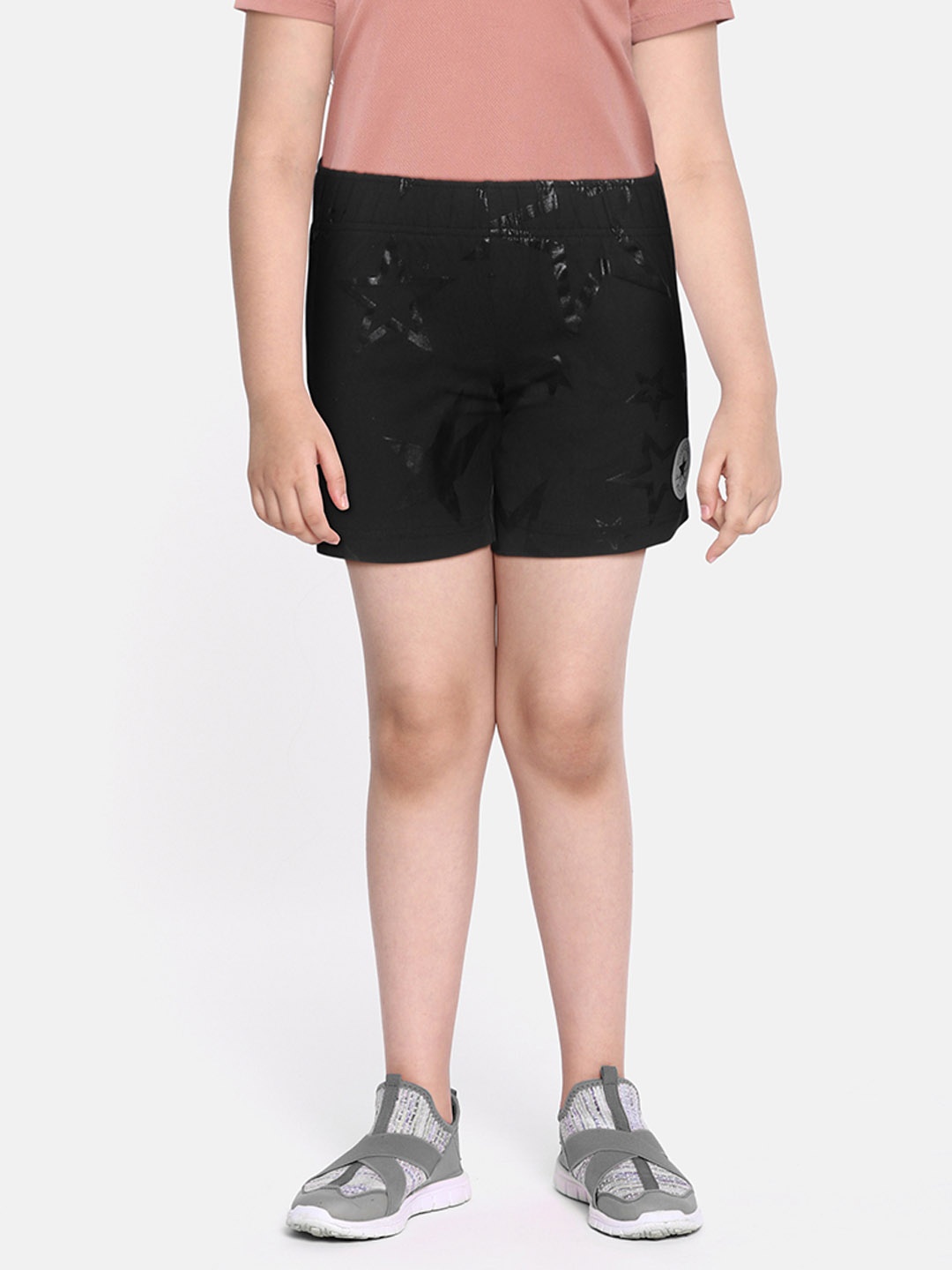 

Converse Girls Black Printed Sports Shorts