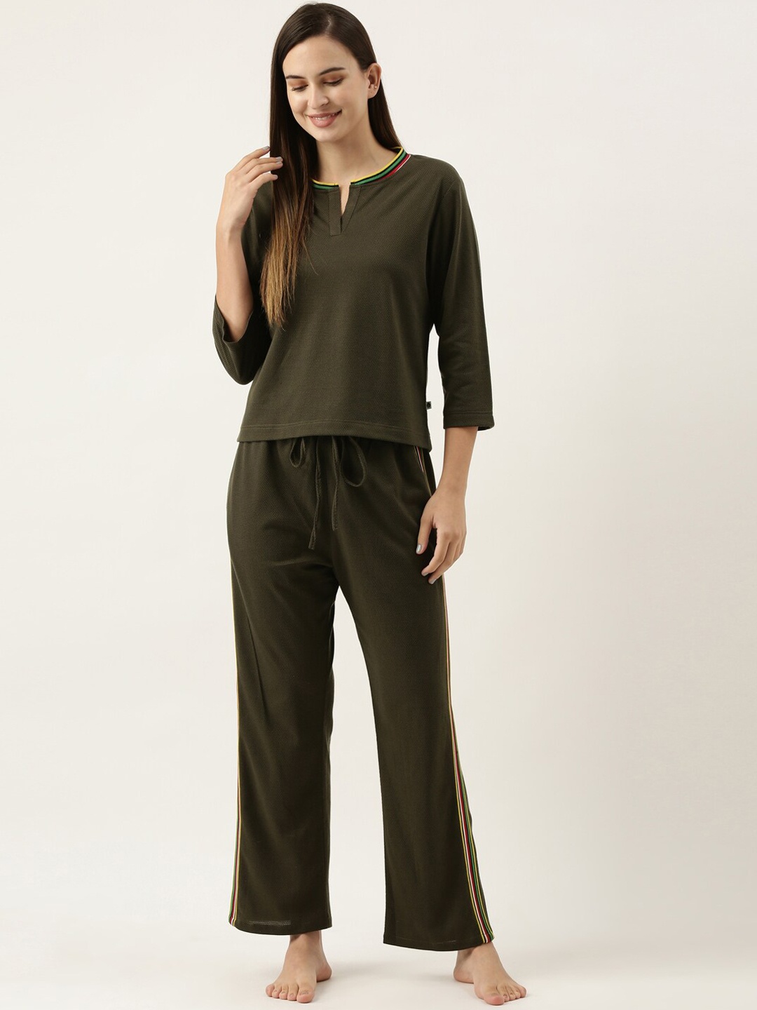 

Bannos Swagger Women Olive Green Night suit