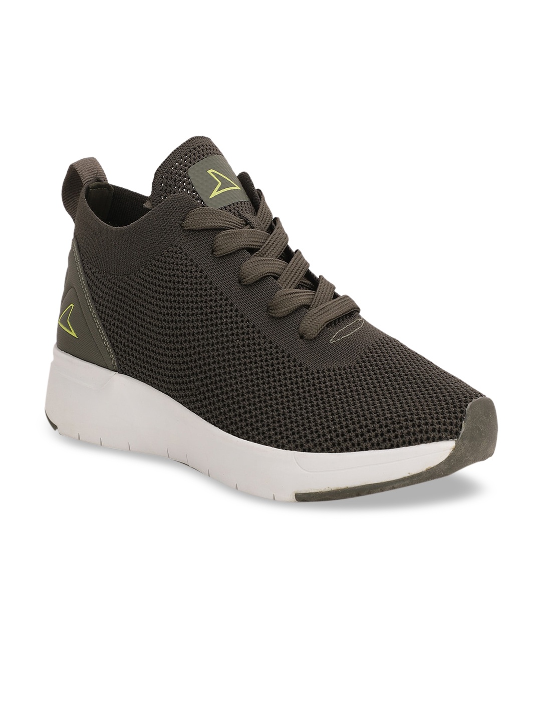 

Power Men Olive Green Woven Design Sneakers