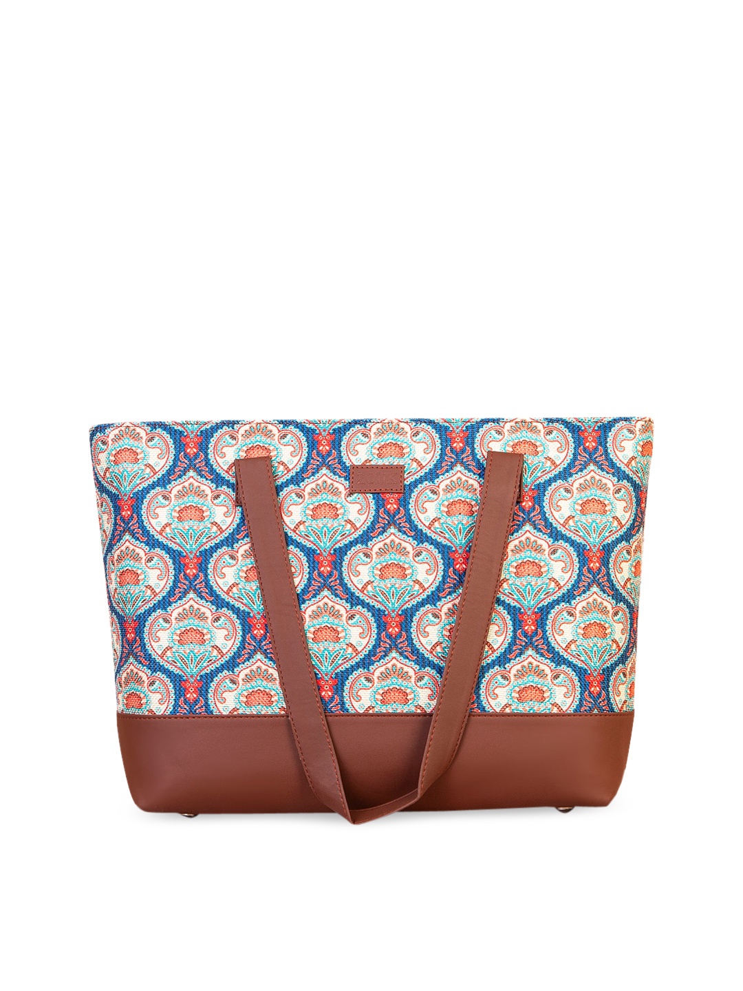 

ZOUK Blue Ethnic Motifs Printed Structured Shoulder Bag