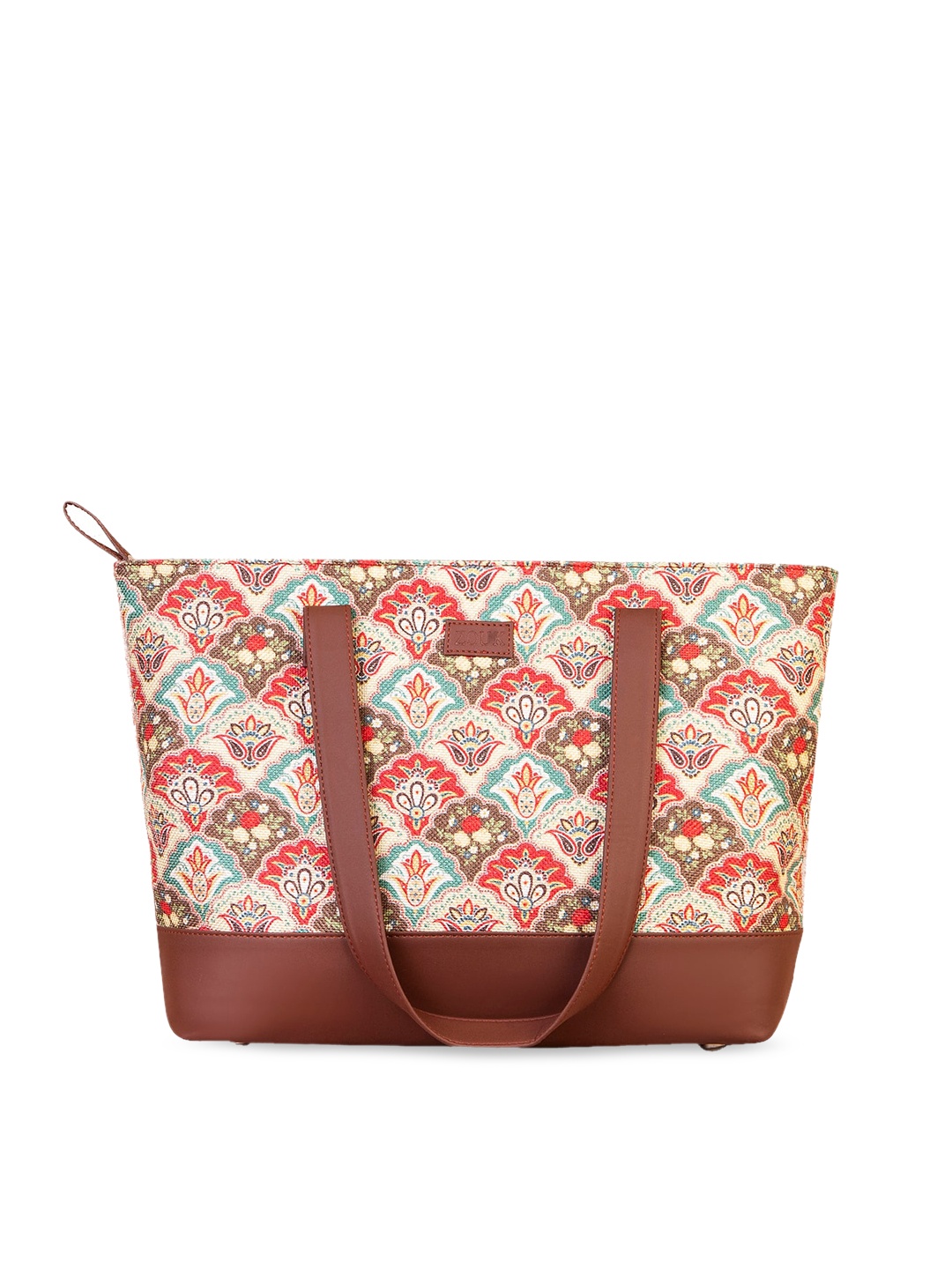 

ZOUK Multicoloured Printed Shopper Tote Bag, Multi