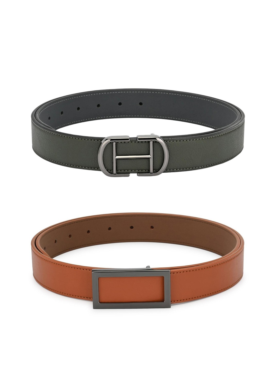 

Calvadoss Girls Pack Of 2 Green & Brown Belts