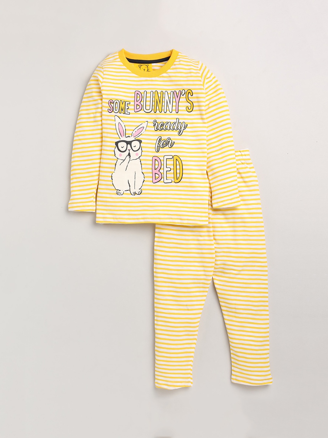 

Lazy Shark Boys Yellow Printed Night Suit