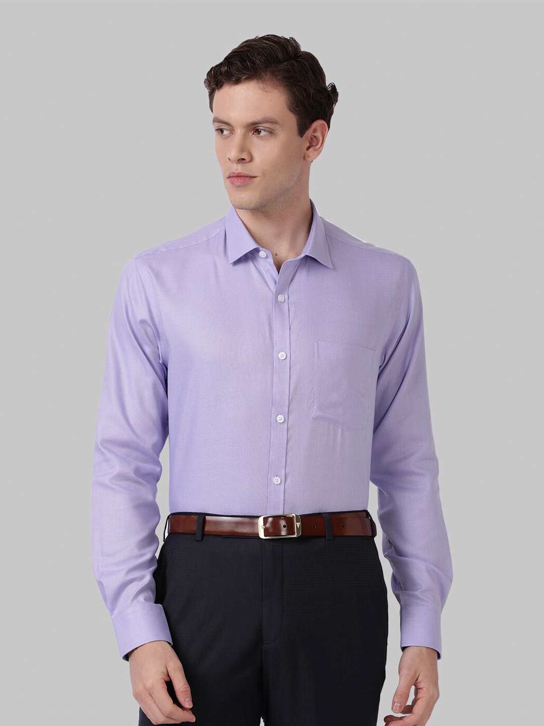 

Park Avenue Men Purple Regular Fit Formal Shirt