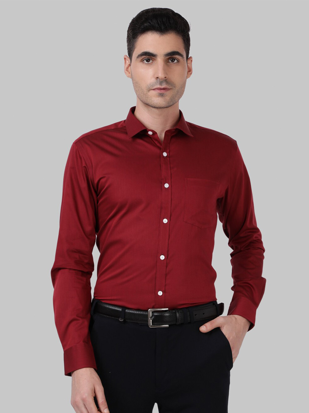 

Park Avenue Men Red Slim Fit Formal Shirt