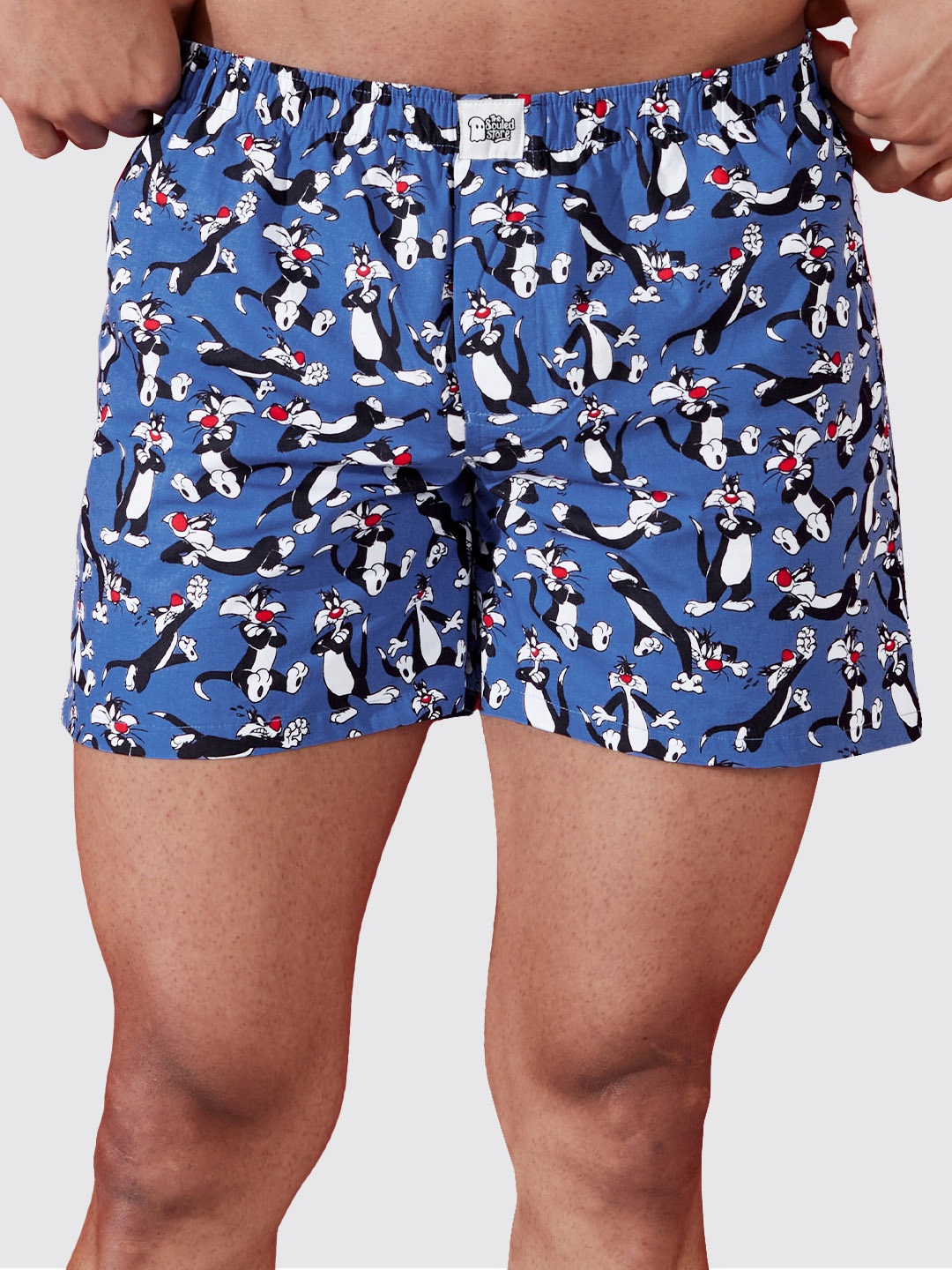 

The Souled Store Men Blue & White Abstract Printed Boxers