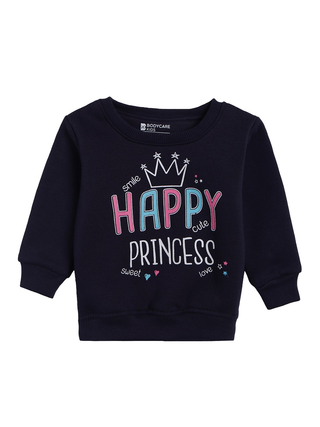 

Bodycare Kids Girls Navy Blue Printed Sweatshirt