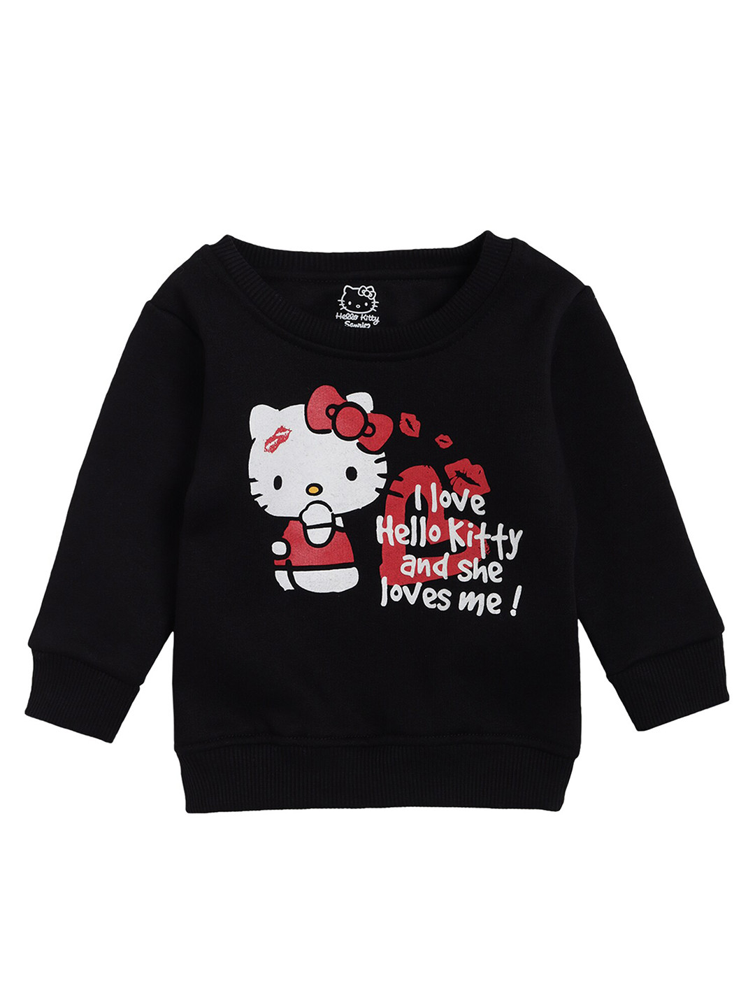 

Bodycare Kids Girls Black Hello Kitty Printed Sweatshirt