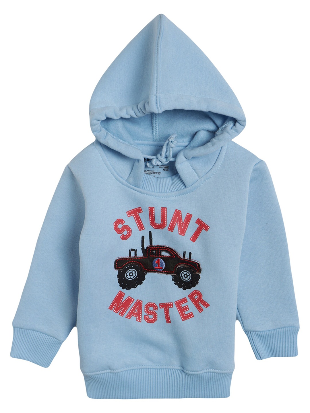

Bodycare Kids Boys Blue Printed Hooded Sweatshirt