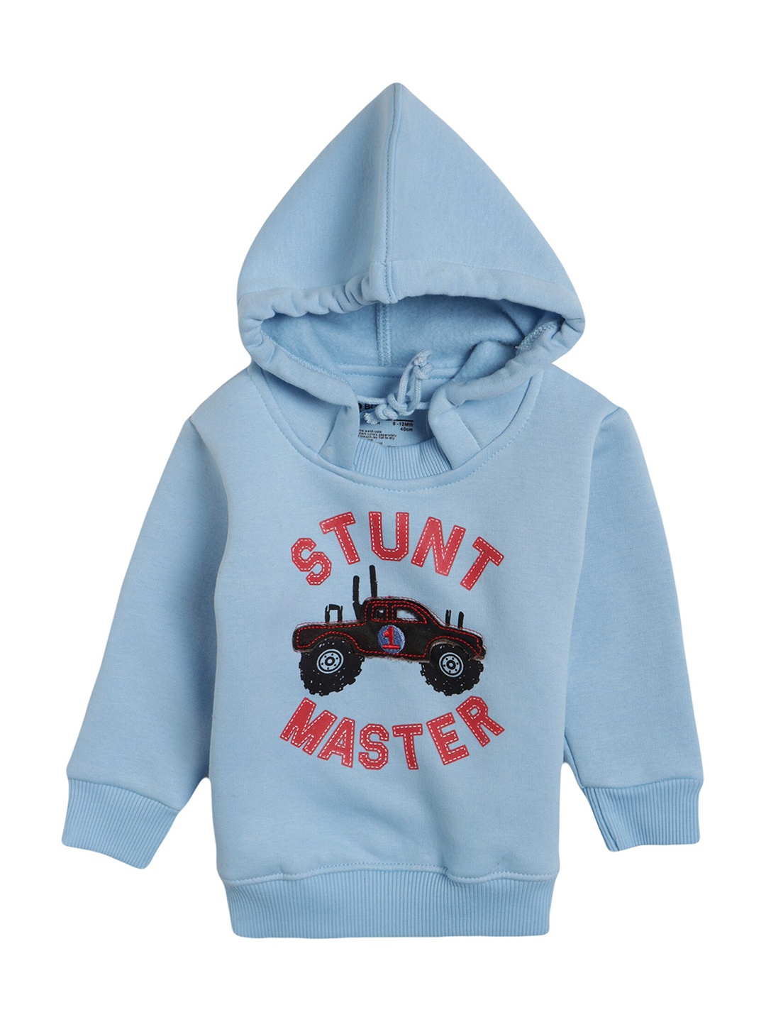 

Bodycare Kids Boys Blue Printed Hooded Sweatshirt