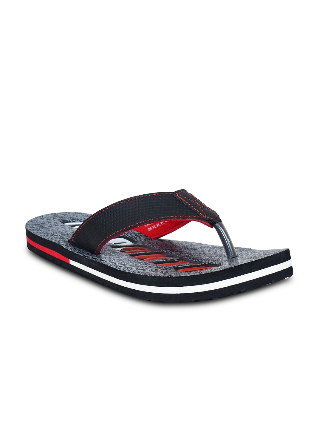 

IMPAKTO Men Red & Black Printed Thong Flip-Flops