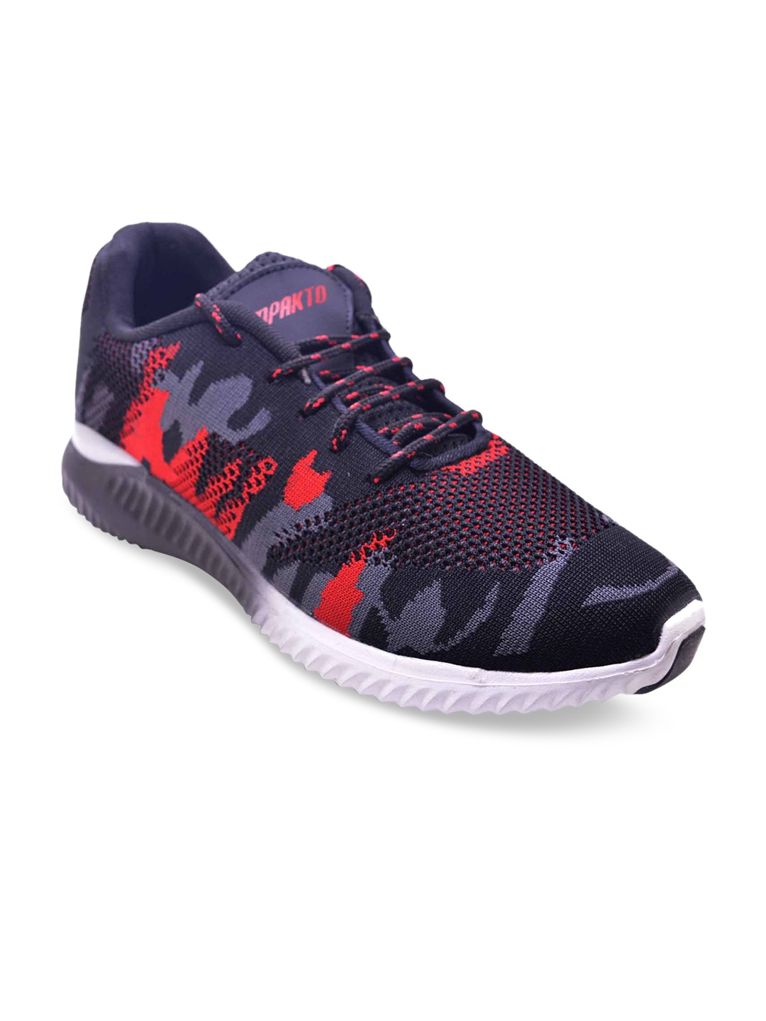 

IMPAKTO Men Red & Navy Blue Printed Sneakers