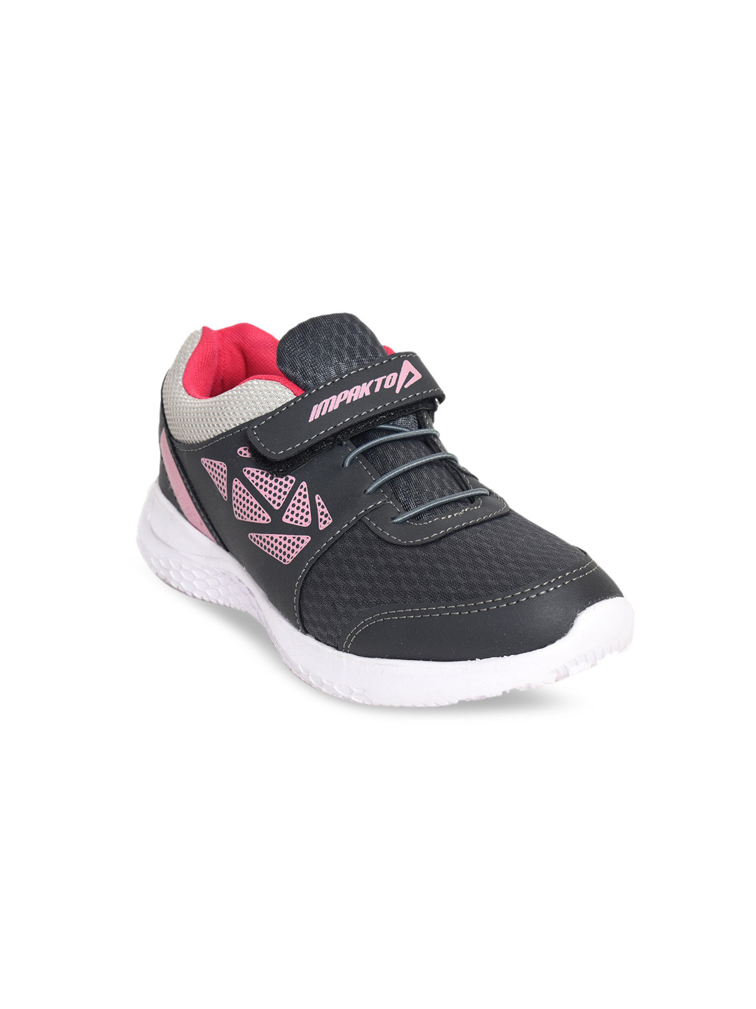 

IMPAKTO Kids Grey Woven Design Sneakers