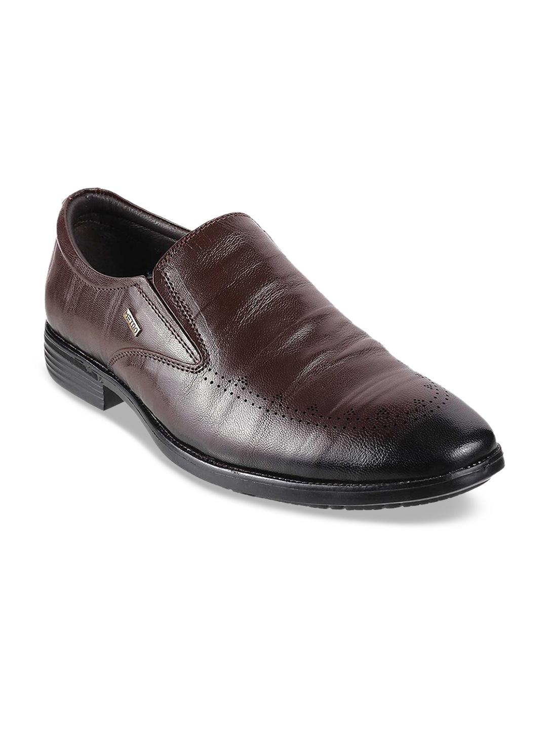 

Mochi Men Brown Solid Leather Brogues