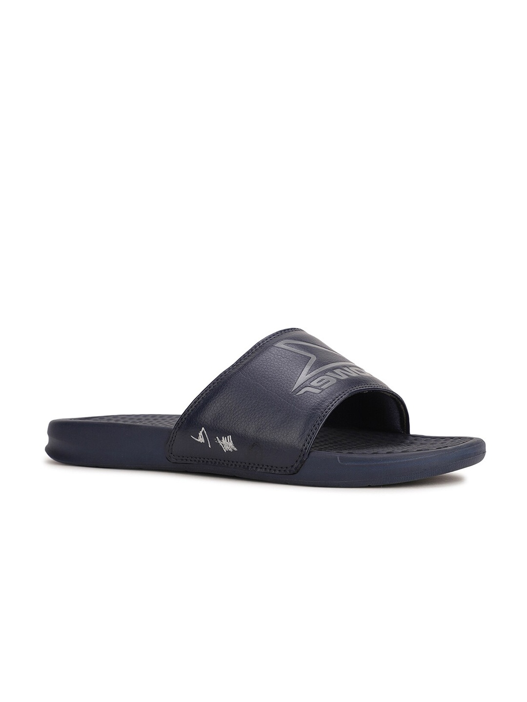 

Power Men Navy Blue Printed Sliders