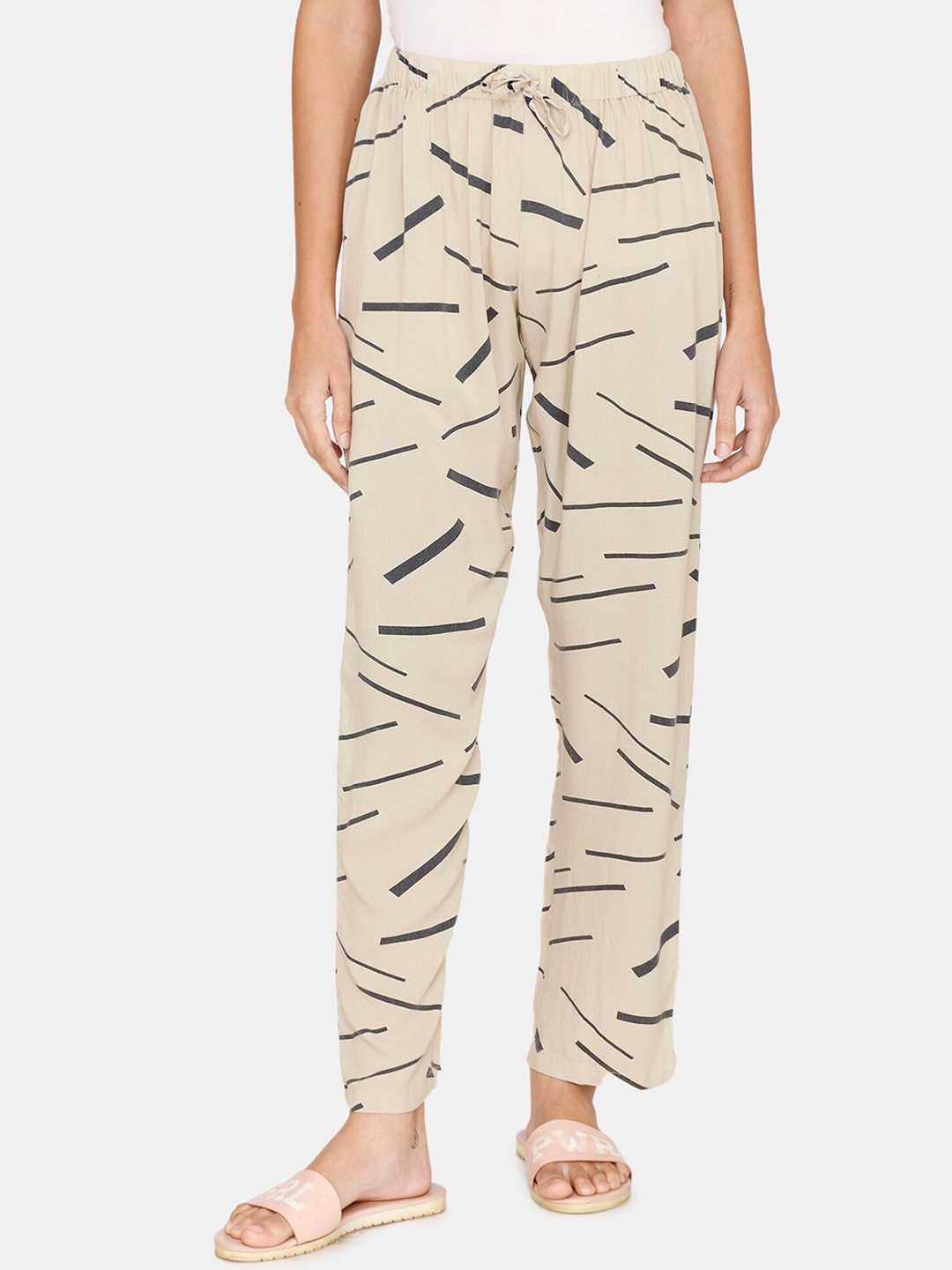 

Coucou by Zivame Women Beige Printed Lounge Pants
