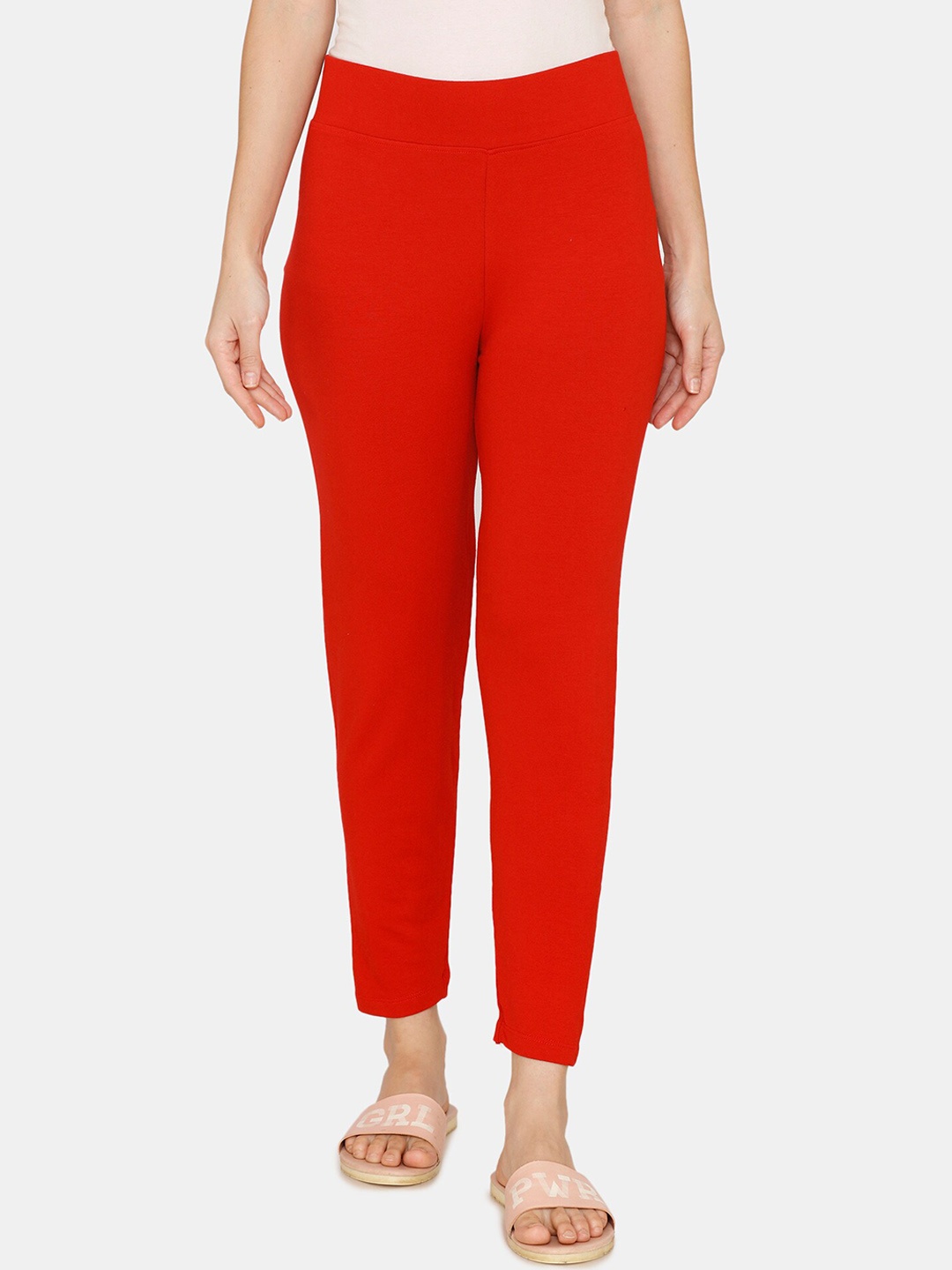 

Coucou by Zivame Women Red Mid-Rise Lounge Pants