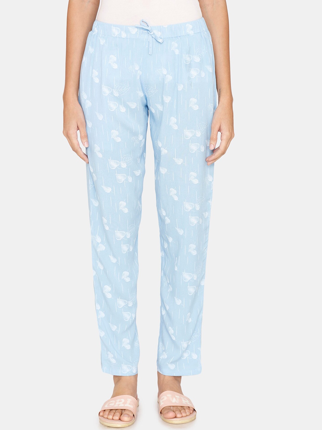 

Coucou by Zivame Women Blue & White Printed Lounge Pants