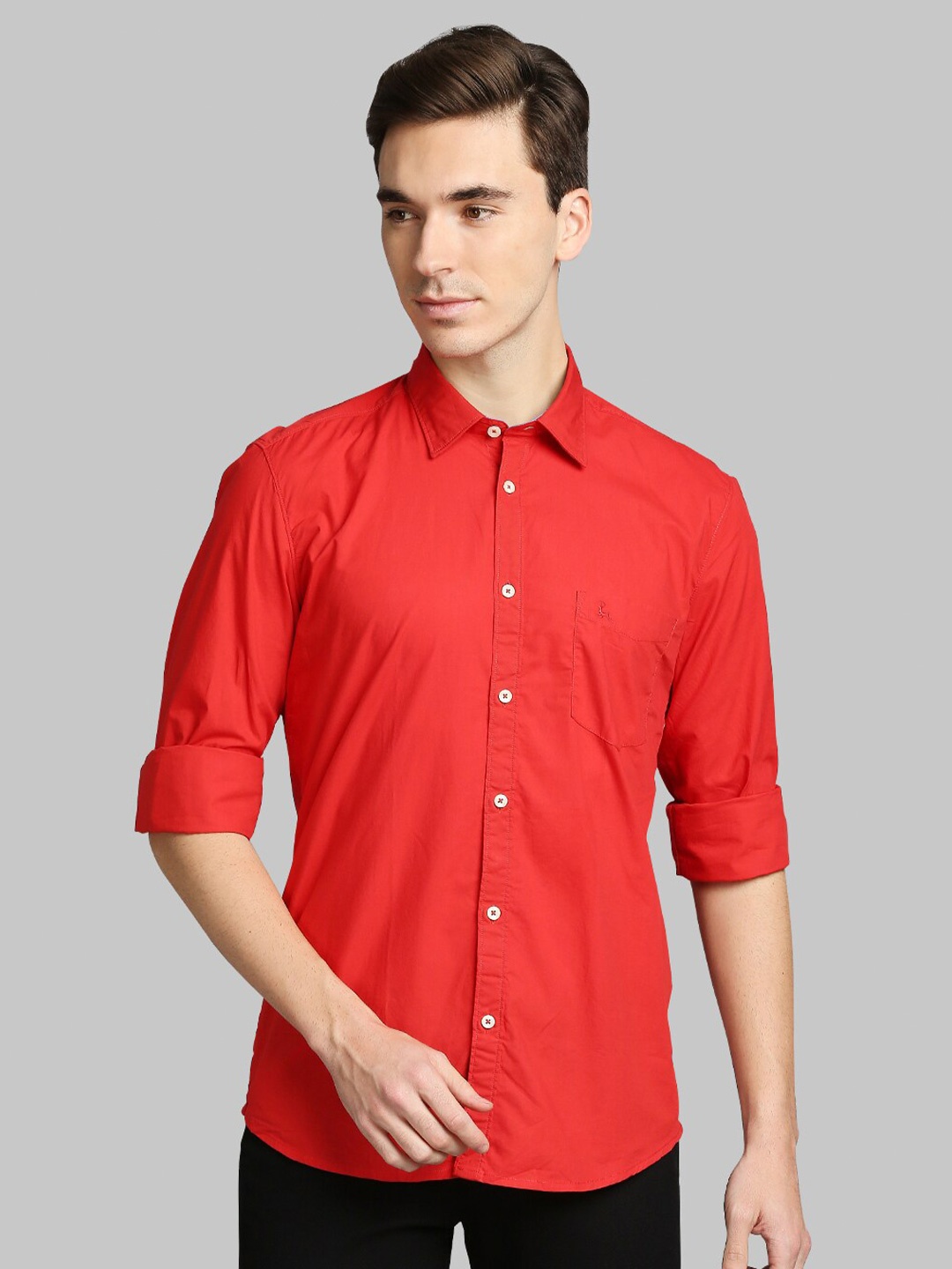 

Parx Men Red Slim Fit Casual Shirt