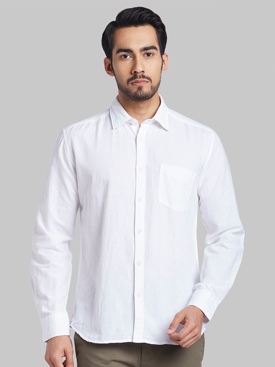 

Parx Men White Slim Fit Casual Shirt