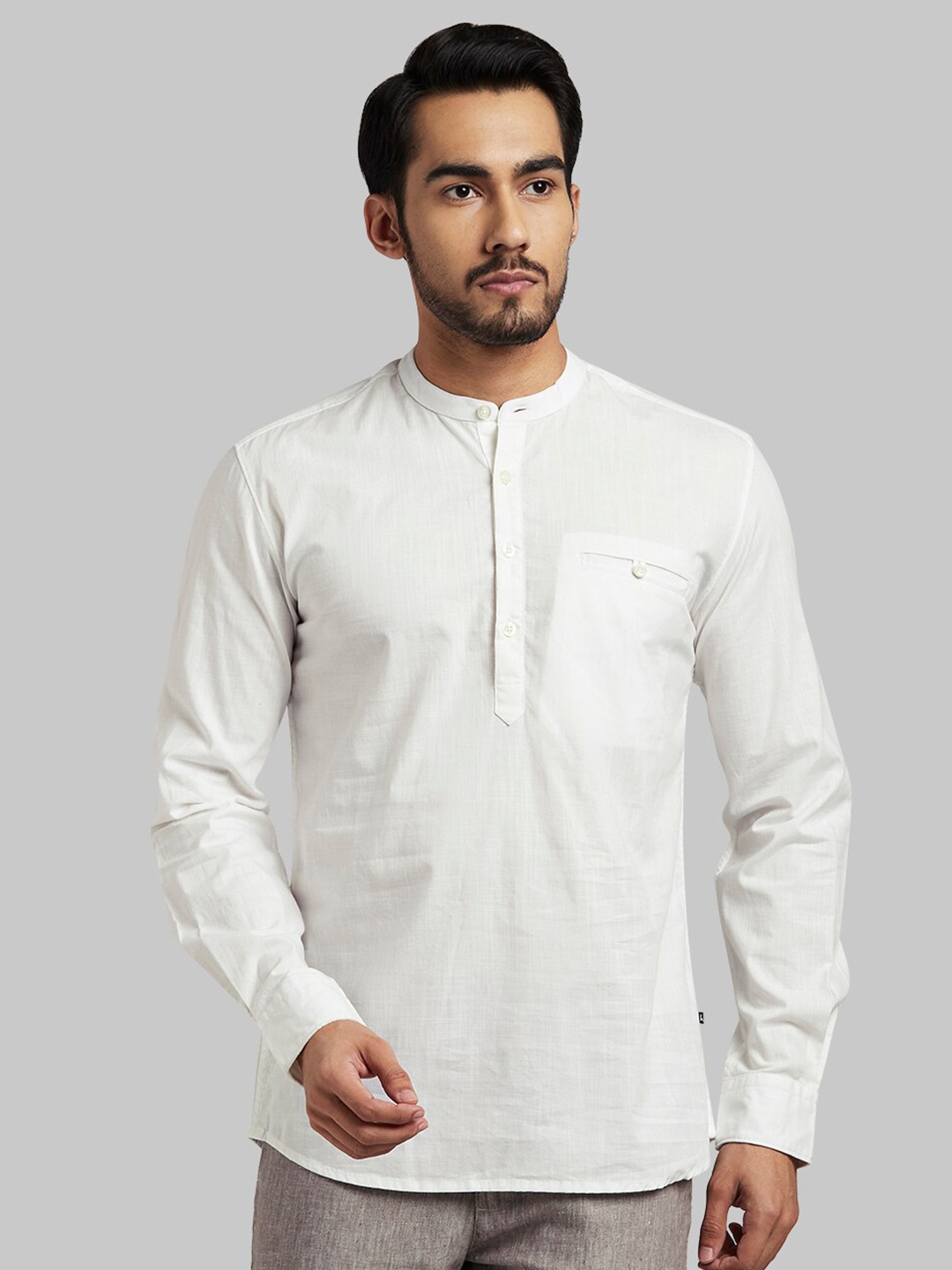 

Parx Men White Slim Fit Cotton Casual Shirt