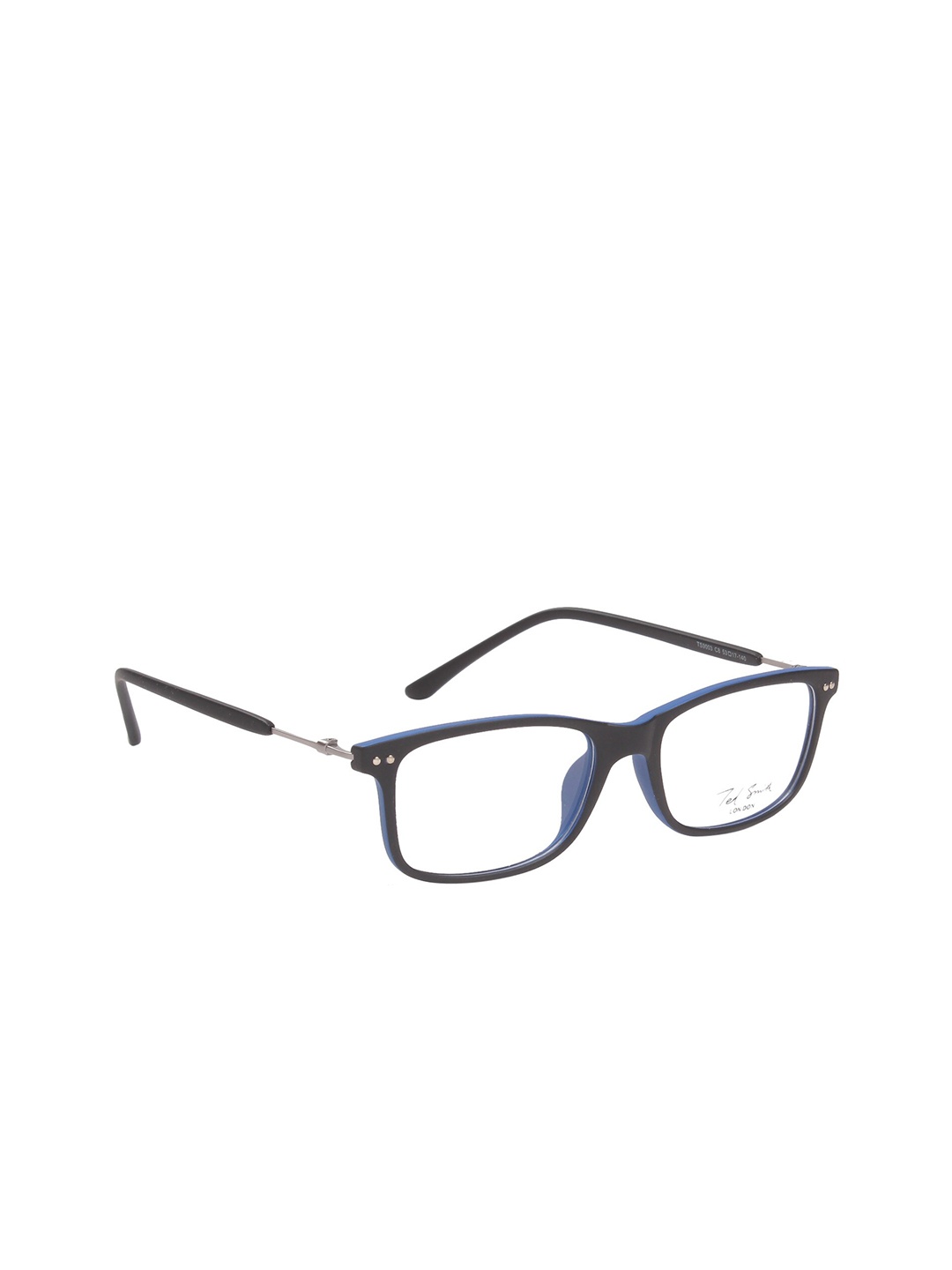 

Ted Smith Unisex Black & Blue Full Rim Wayfarer Frames TSF9003_C8