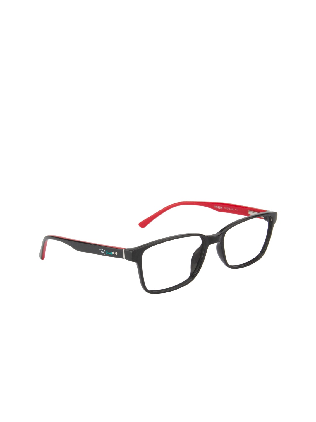 

Ted Smith Unisex Black & Red Full Rim Rectangle Frames TSF9014_C1