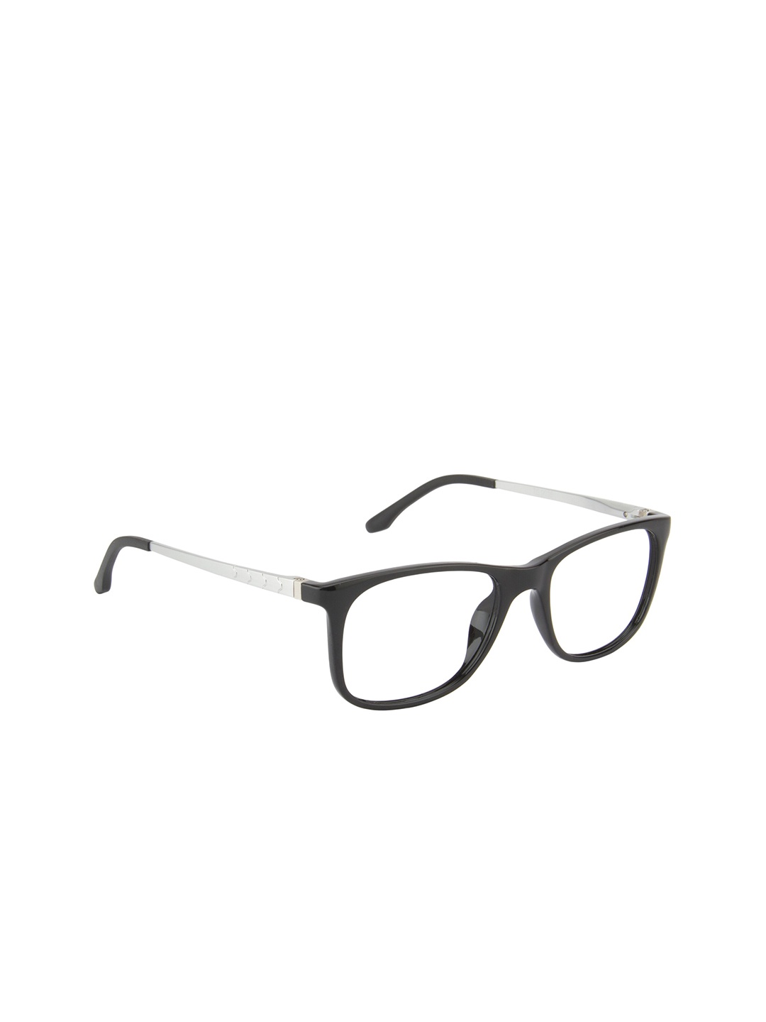 

Ted Smith Unisex Black & Silver-Toned Full Rim Wayfarer Frames TSF9026_C1