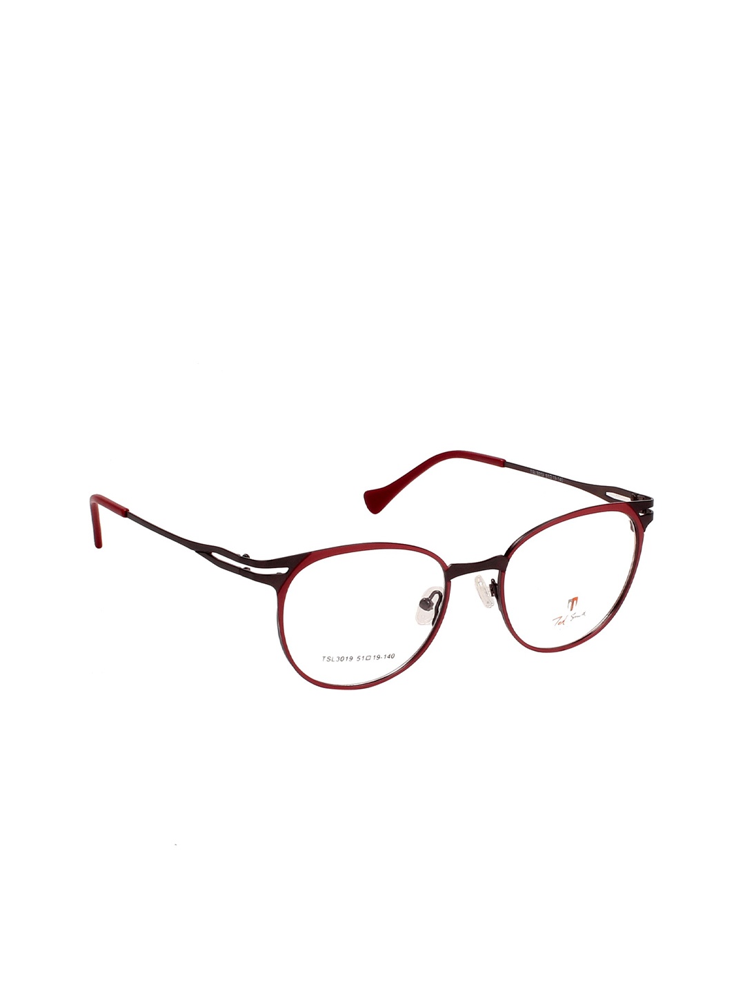 

Ted Smith Women Brown & Maroon Full Rim Cateye Frames TSF-TSL3019_C1-Brown