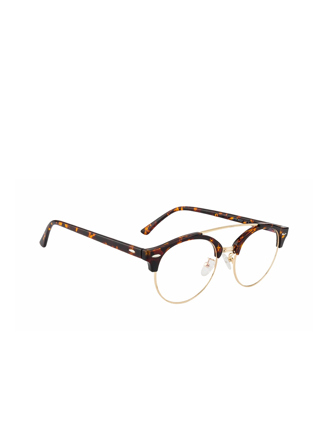 

Ted Smith Unisex Brown & Gold-Toned Full Rim Round Frames TSF-TR-9178_C1-Brown