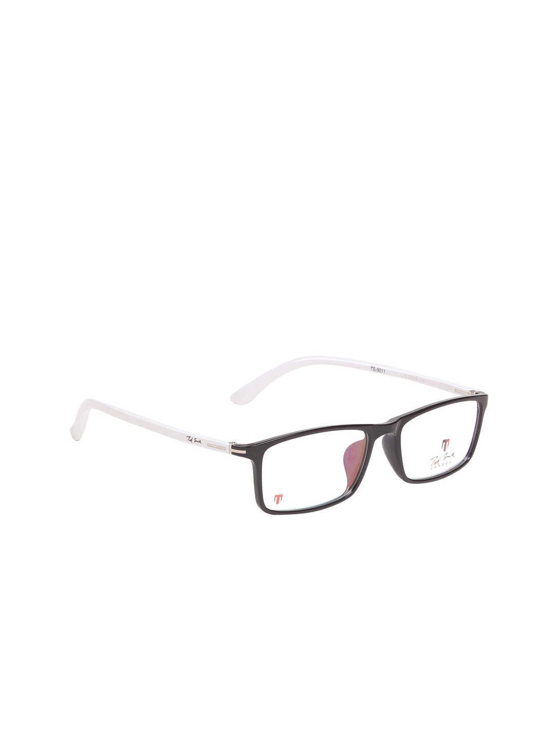 

Ted Smith Unisex Black & White Full Rim Rectangle Frames Eyeglasses