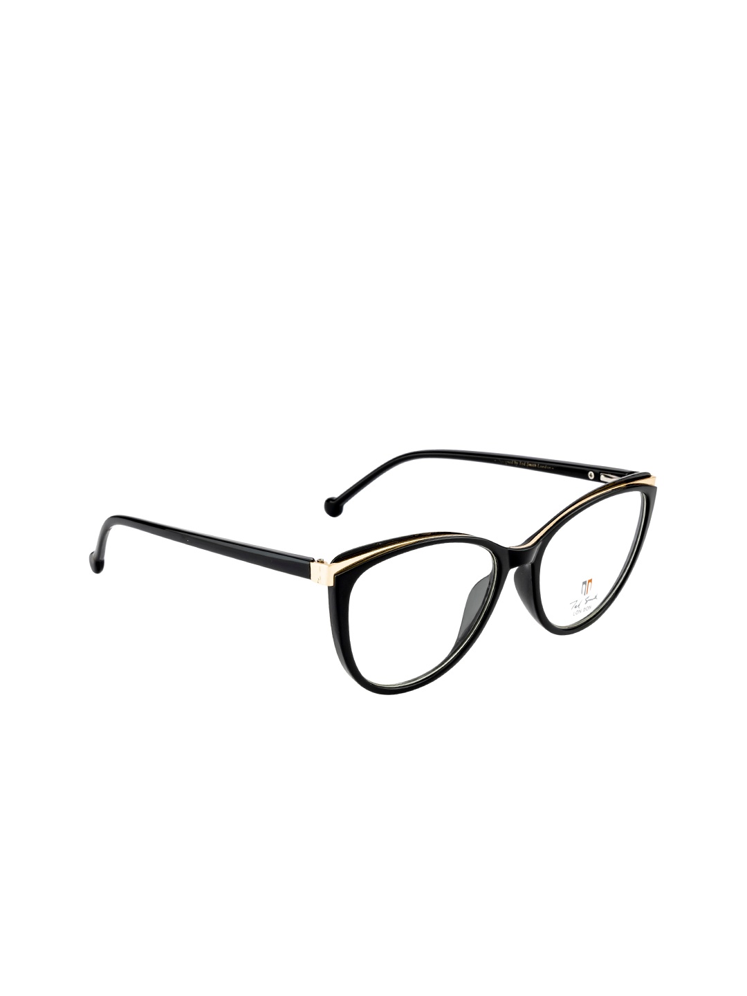 

Ted Smith Unisex Black & Gold-Toned Full Rim Wayfarer Frames TSF10003_C1-Black