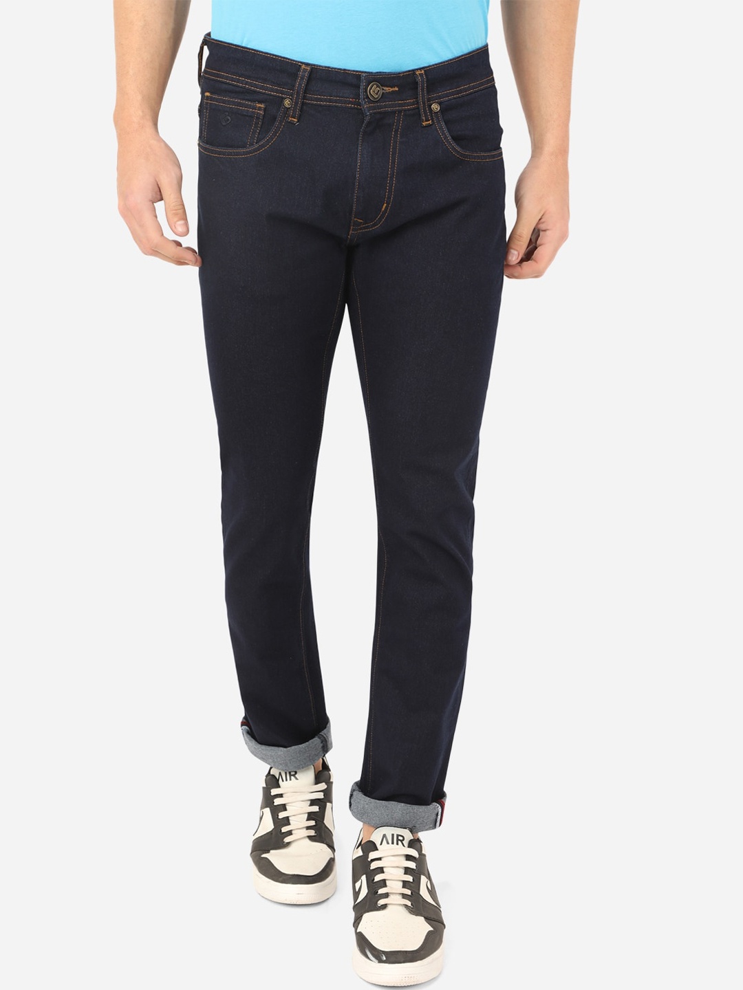 

Greenfibre Men Blue Straight Fit Stretchable Jeans