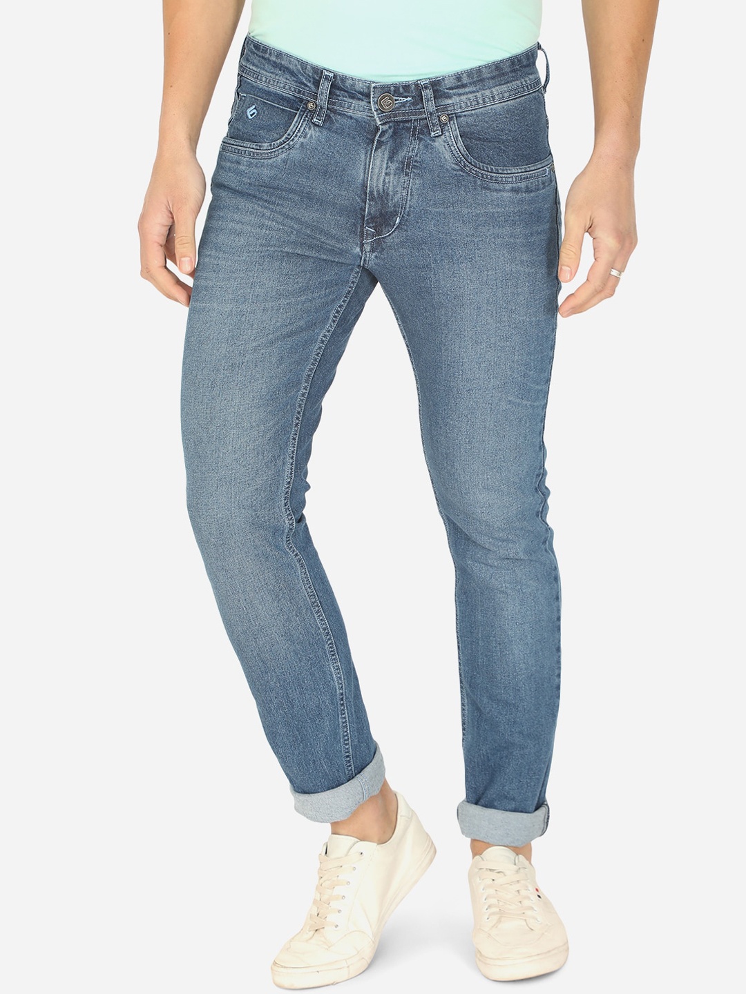 

Greenfibre Men Blue Slim Fit Light Fade Stretchable Jeans