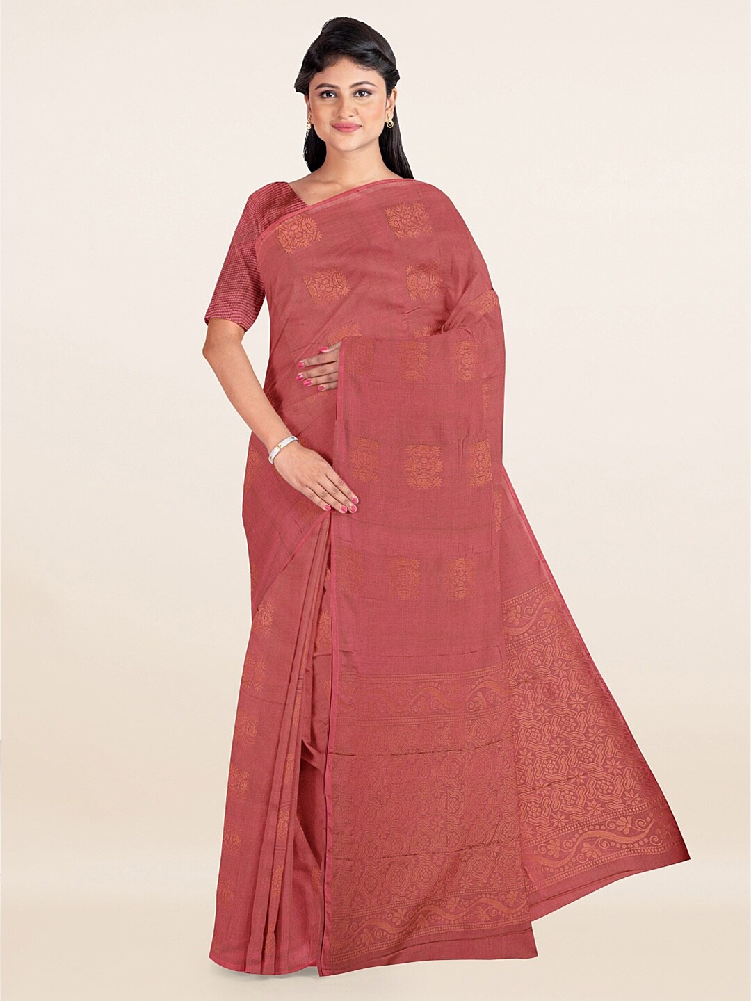 

Pothys Pink Woven Design Saree