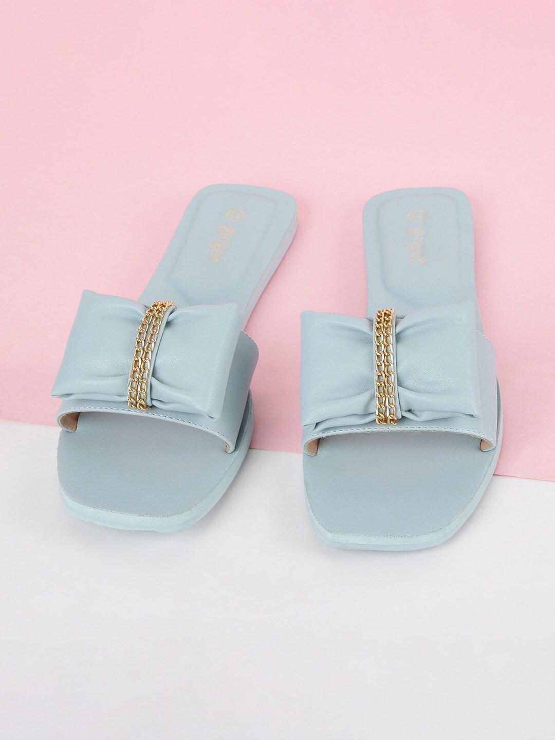 

Ginger by Lifestyle Women Blue Embellished Open Toe Flats