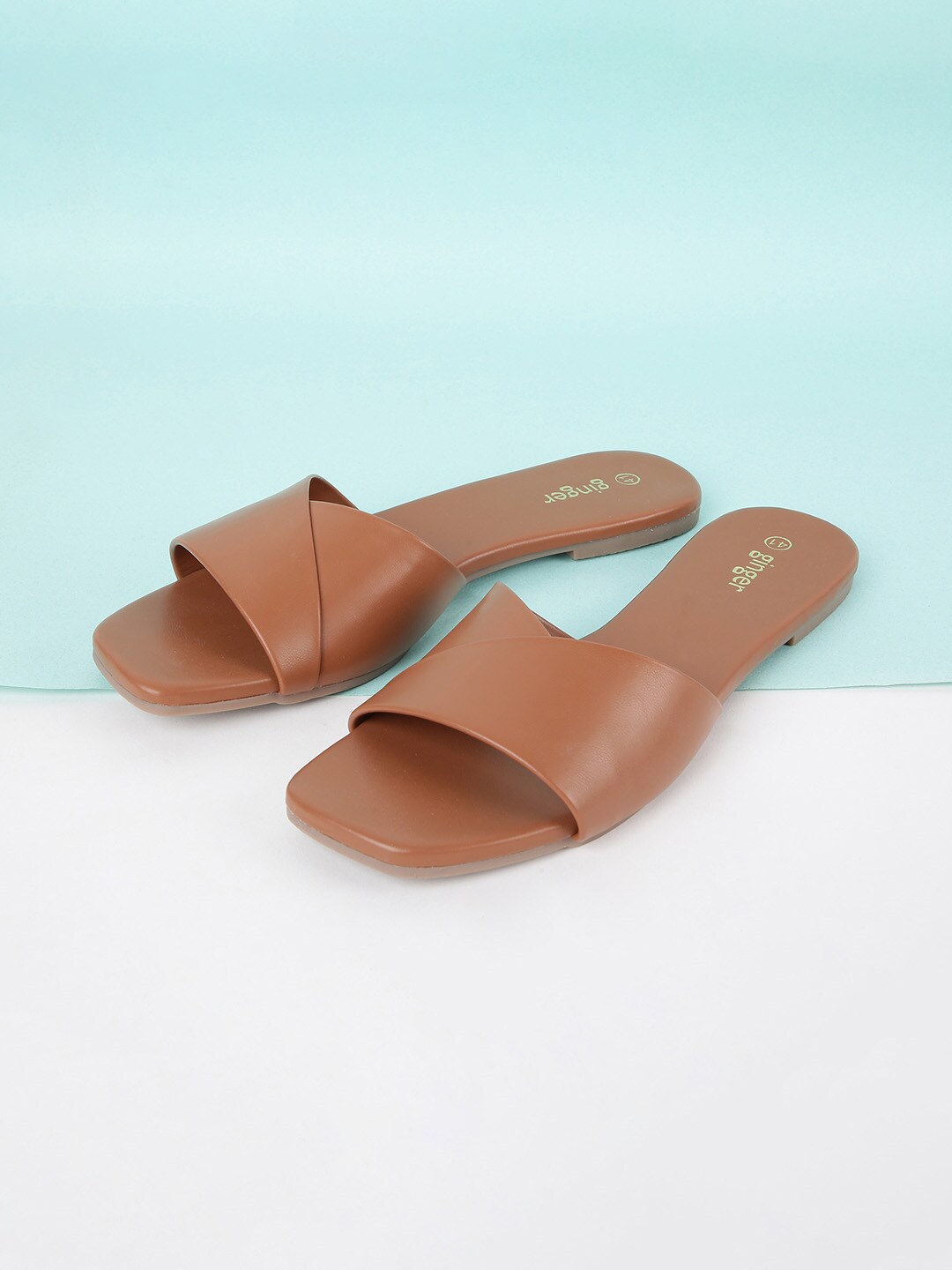 

Ginger by Lifestyle Women Brown Comfort Sandals
