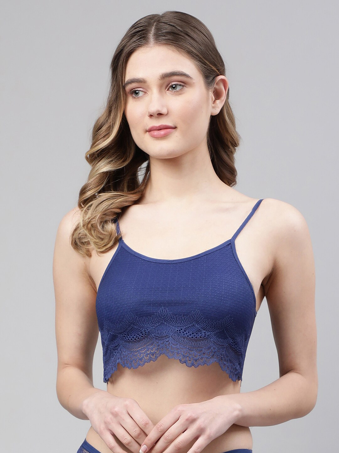 

PrettyCat Blue Bralette Bra Lightly Padded