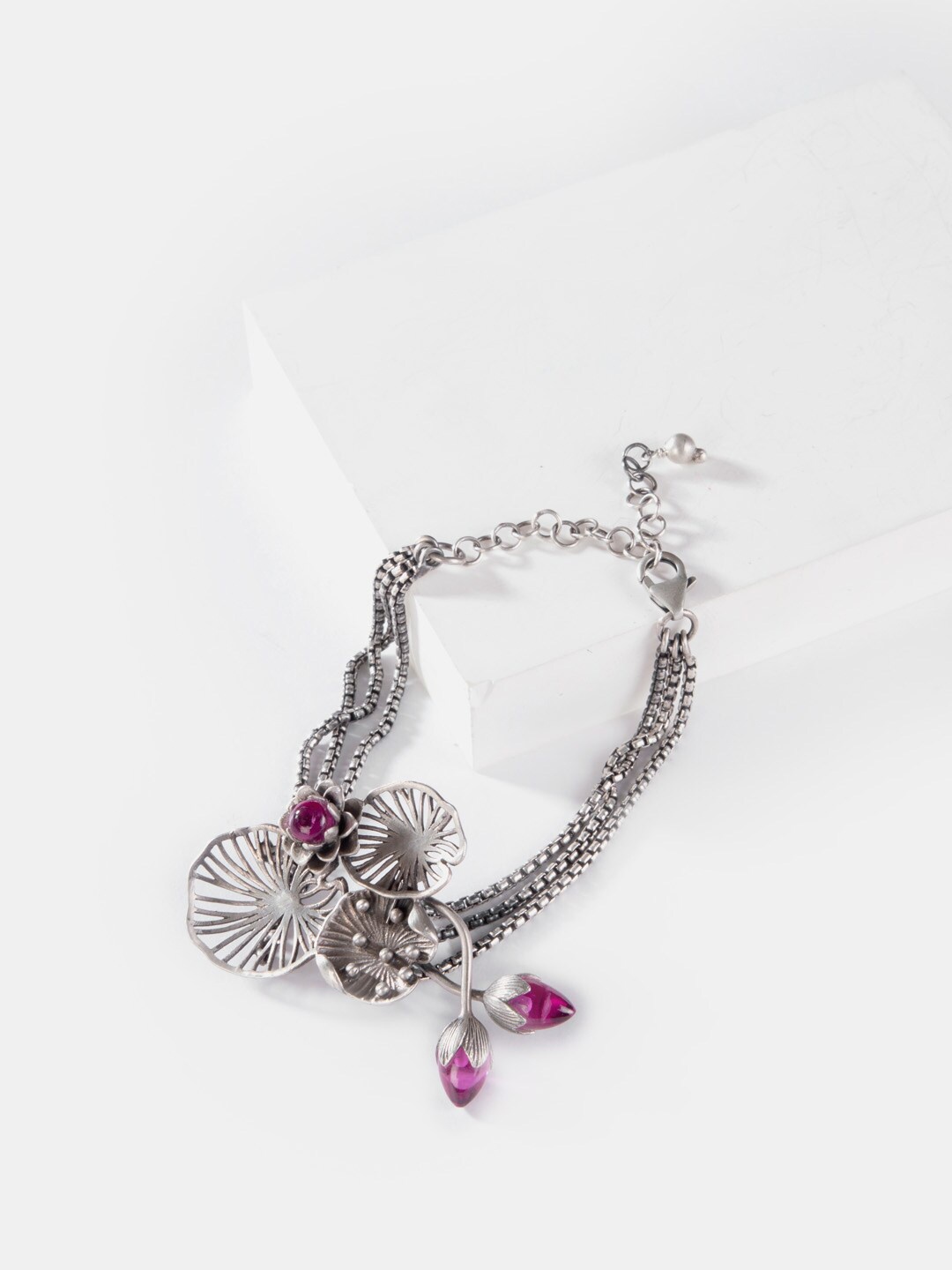 

SHAYA Women Silver-Plated & Pink Bracelet