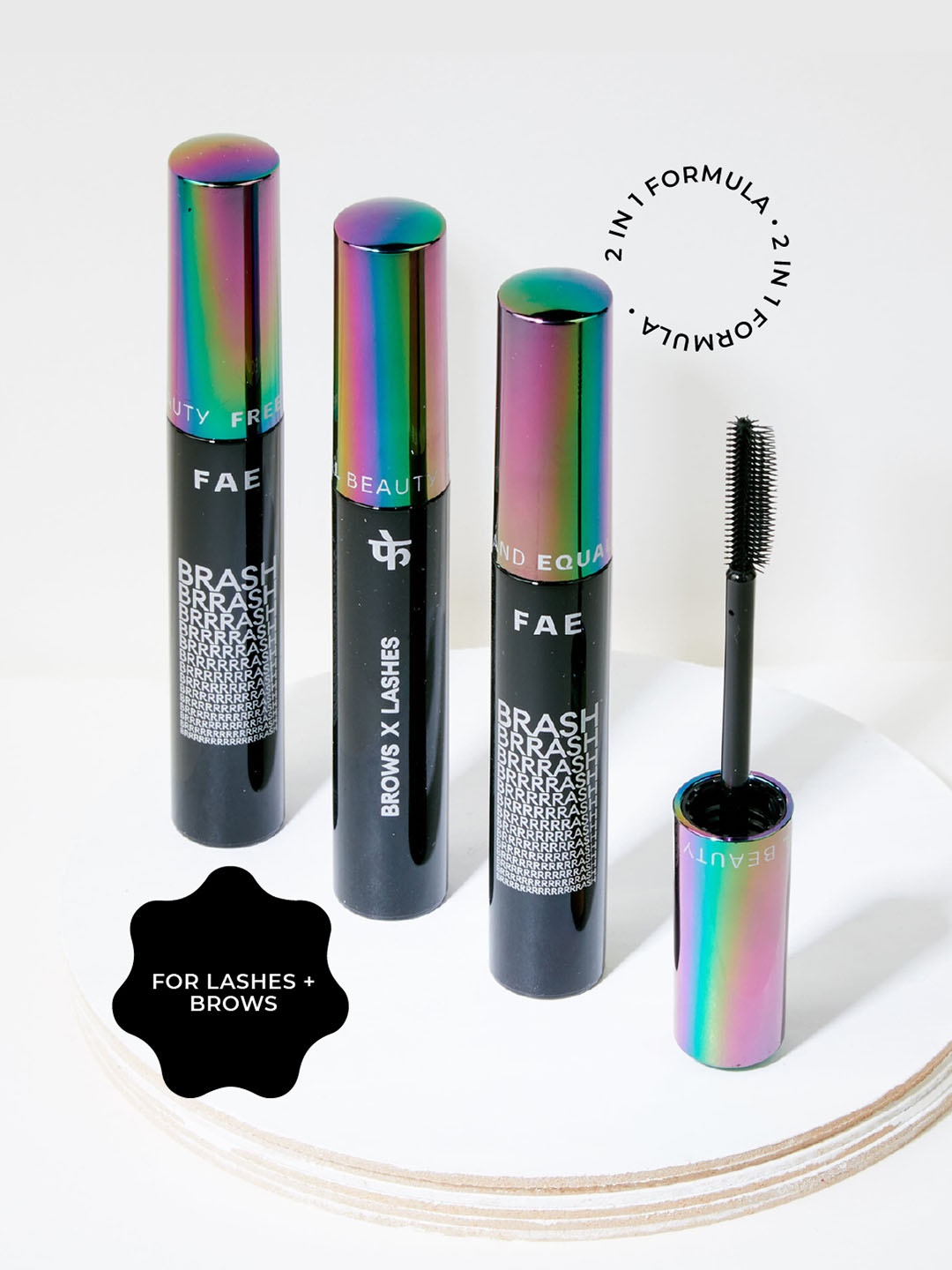 

FAE BEAUTY Black Brash Brows x Lashes 2-In-1 Mascara + Brow Gel - Jet black