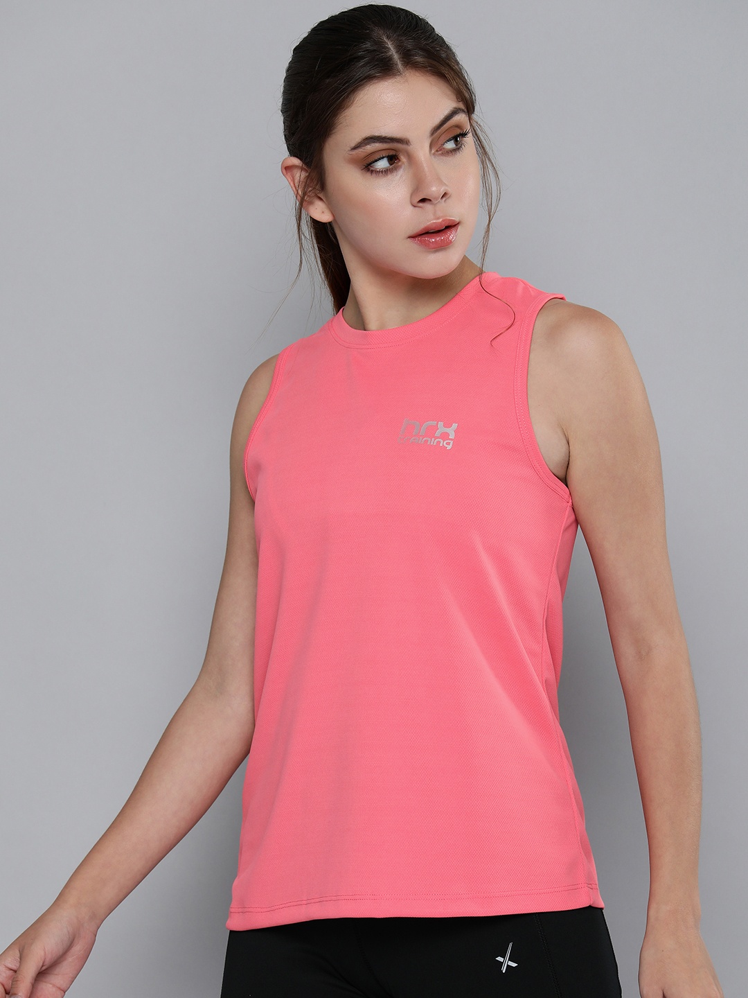 

HRX By Hrithik Roshan Training Women Desert Rose Rapid-Dry Solid Tops