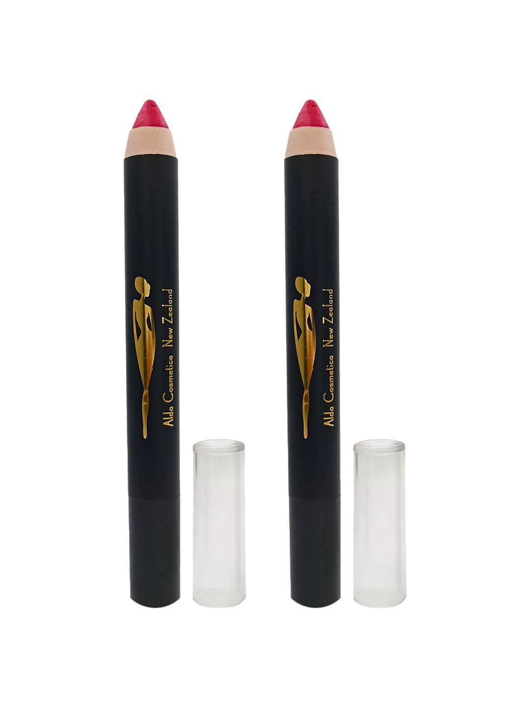 

Pretty Woman Set of 2 Matte Lip Crayon Pencil with Sharpener - Red Cherry 06, Pink
