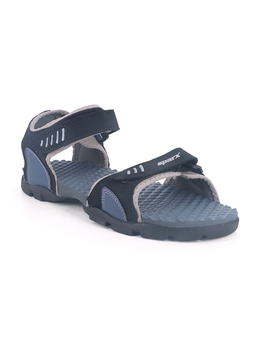 

Sparx Men Black & Grey Patterned Sports Sandals