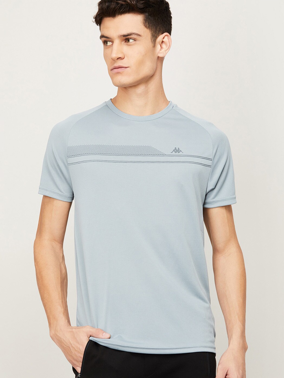 

Kappa Men Grey Raglan Sleeve T-shirt