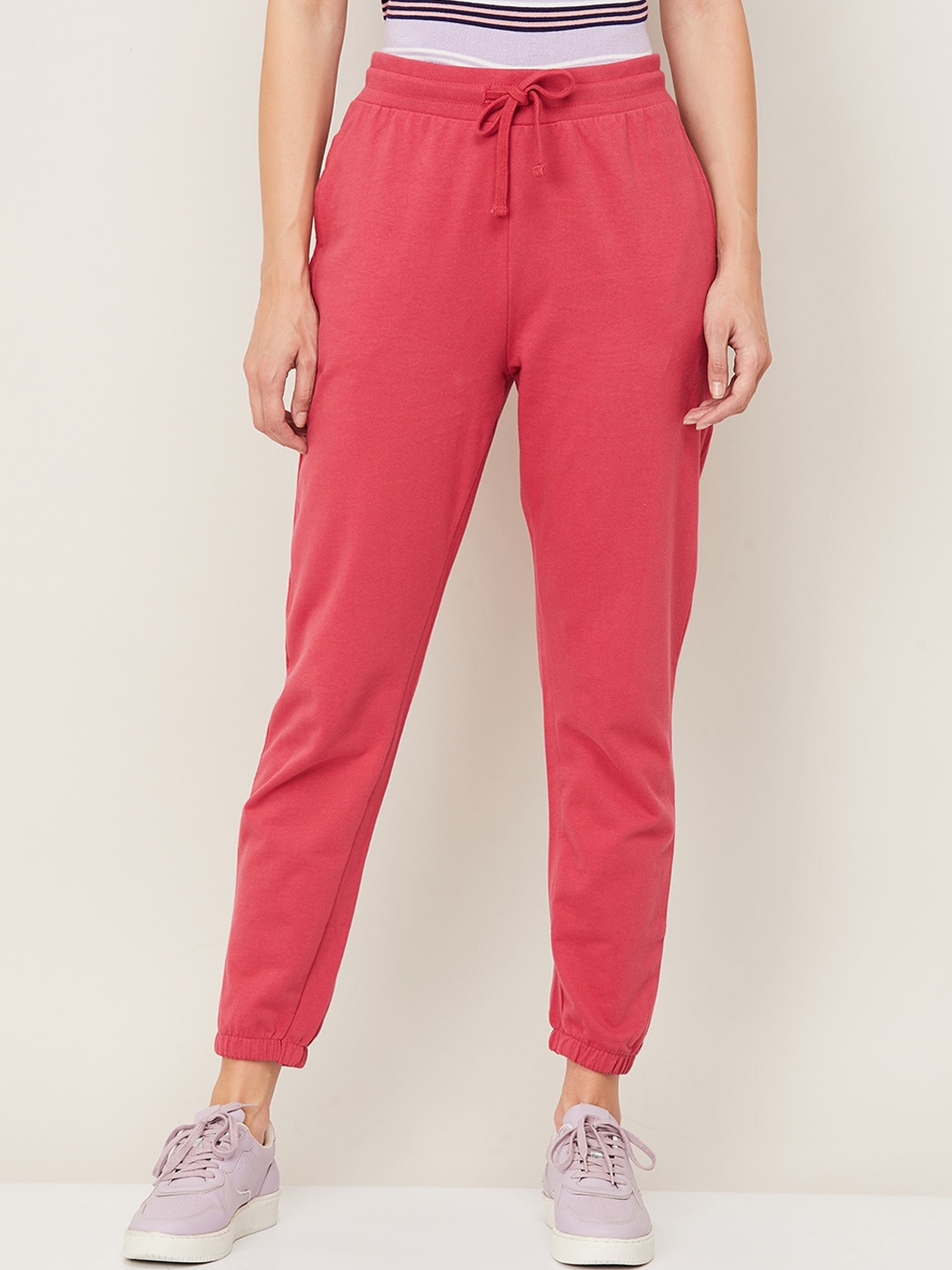 

Fame Forever by Lifestyle Women Fuchsia Cotton Joggers Trousers
