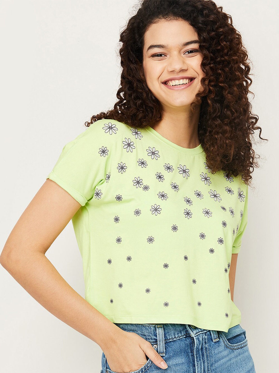 

Ginger by Lifestyle Green Print Top