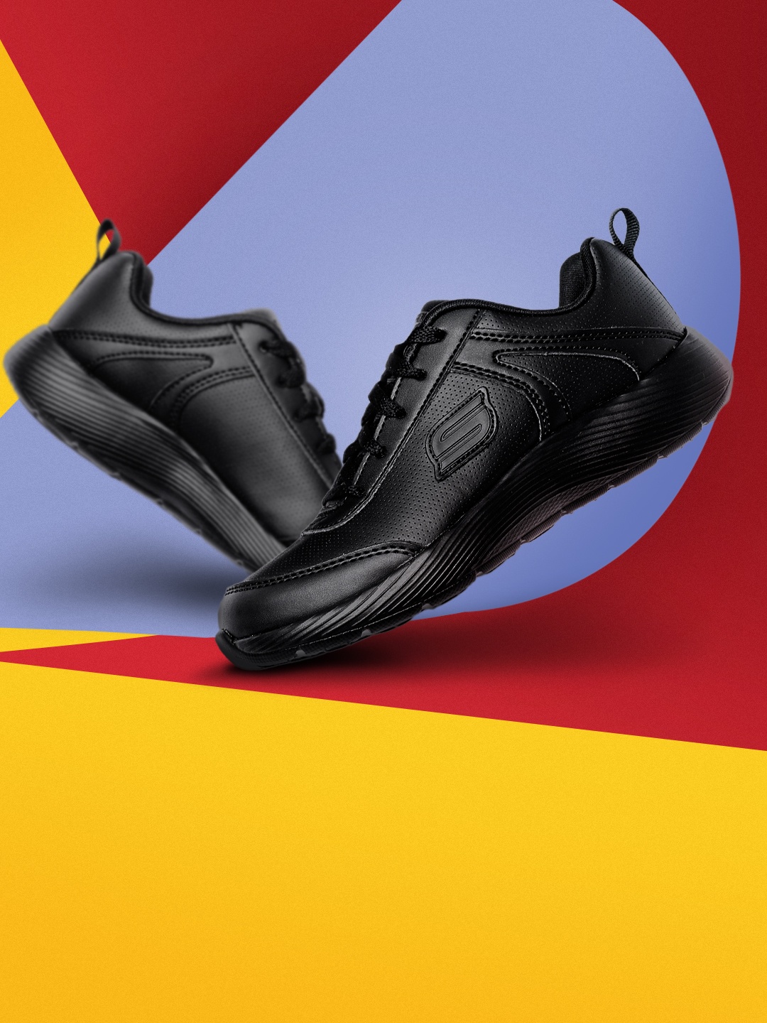 

Skechers Girls Black Solid Sneakers