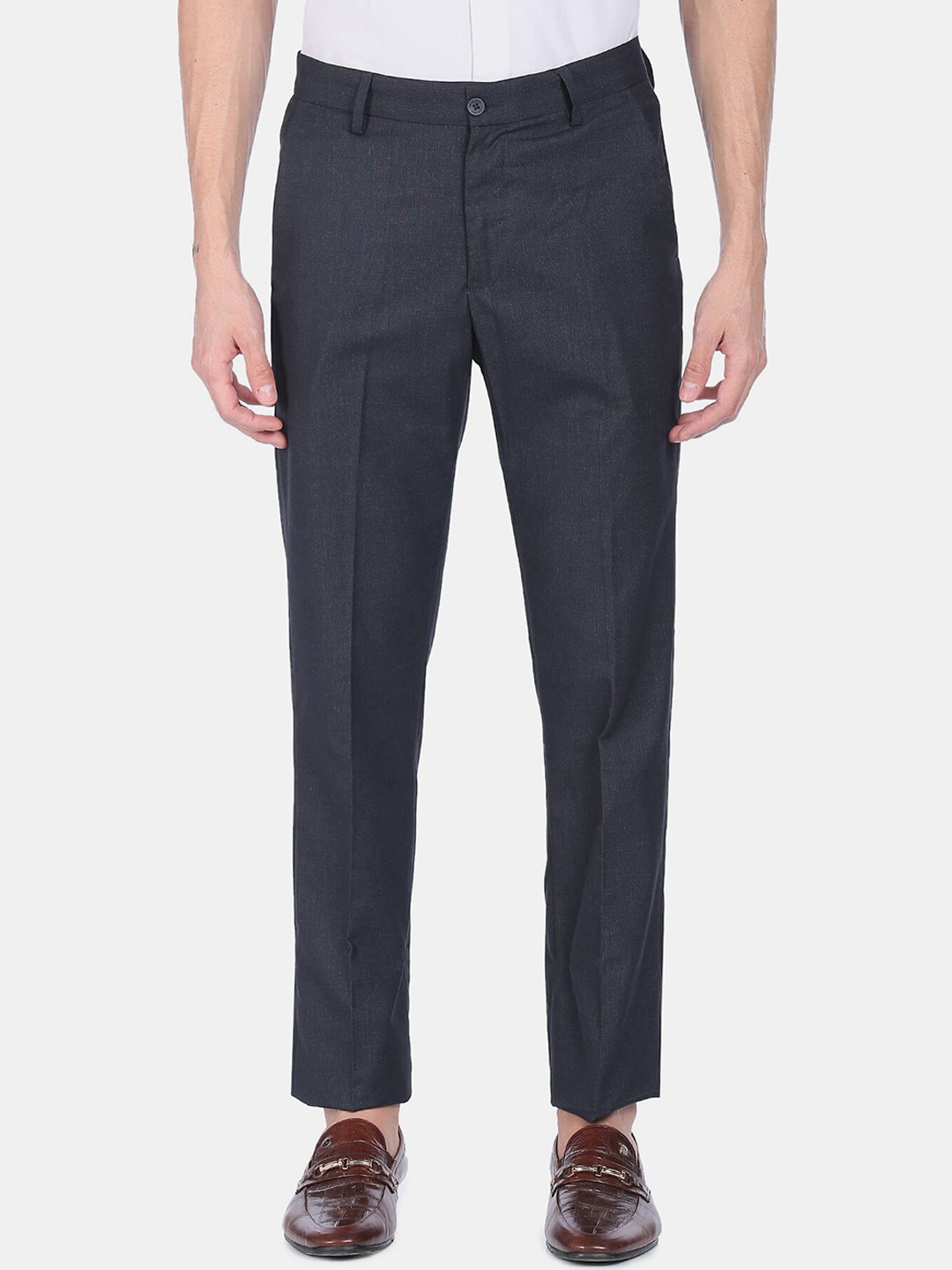 

Excalibur Men Navy Blue Trousers
