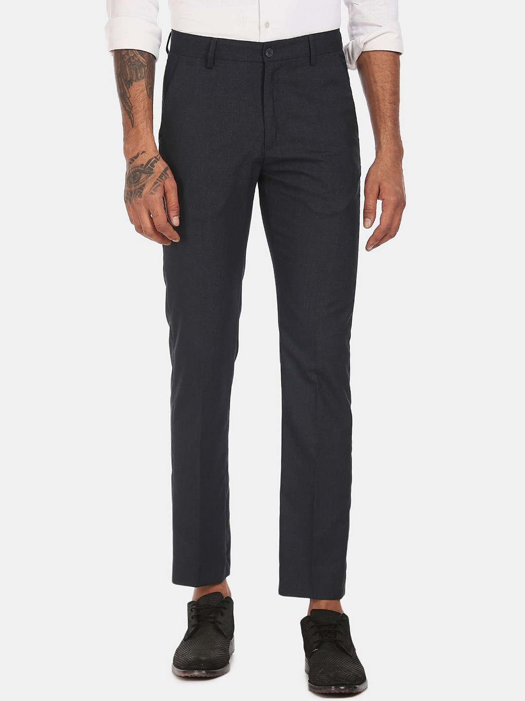 

Excalibur Men Black Formal Trousers